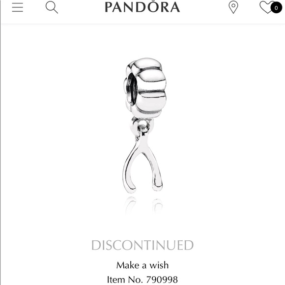 Retired Make a wish PANDORA charm - Picture 1 of 3